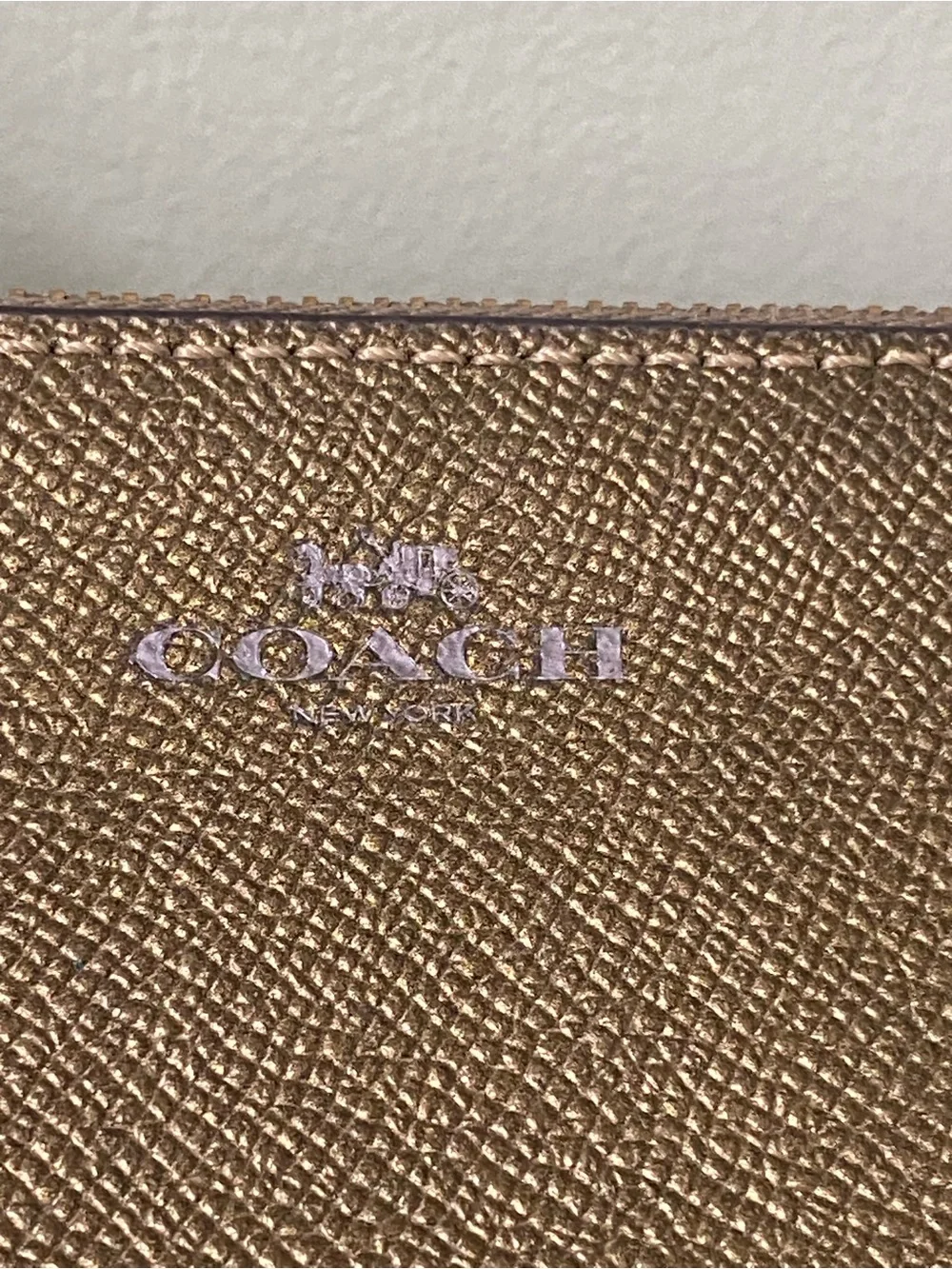 Coach Metallic Wristlet